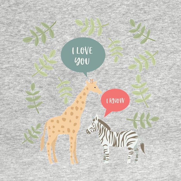 Funny Safari Love Shirt by SWON Design